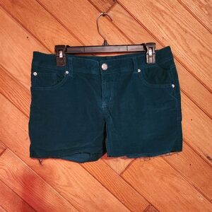 A.n.a turquoise corduroy cut off shorts size 10